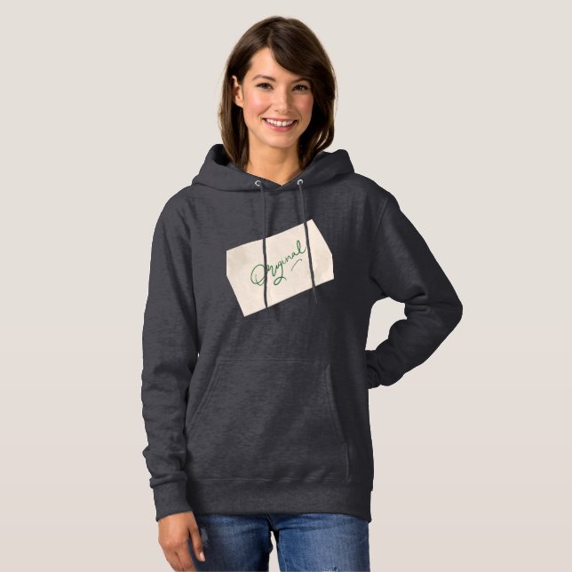 Original 1 Dark Grey Women's Pullover Hoodie  (Front Full)