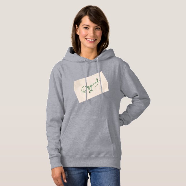 Original 1 Grey Women's Pullover Hoodie  (Front Full)
