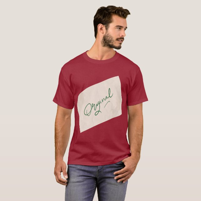 Original 1 Men's Maroon basic T-shirt (Front Full)