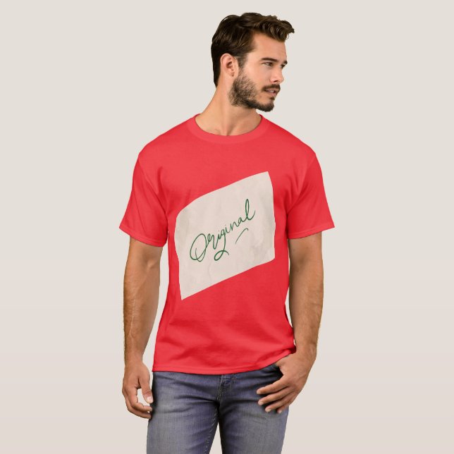 Original 1 Men's Red Basic T-shirt (Front Full)