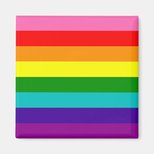 Original 8-Stripe LGBT Gay Pride Rainbow Flag Magnet