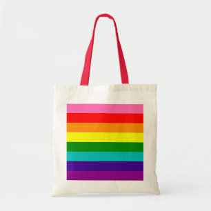 Original 8-Stripe LGBT Gay Pride Rainbow Flag Tote Bag