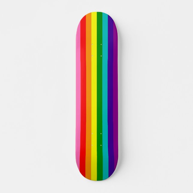 Original 8-Stripe Pride Flag Skateboard (Front)