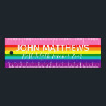 Original 8 Stripes Rainbow Flag LGBT Pattern Ruler<br><div class="desc">Original 8 Stripes Rainbow Flag LGBT Pattern based on the design of Gilbert Baker,  Add Name and Text,  Ruler Gay Pride Month Gift for Teacher or Math Student</div>