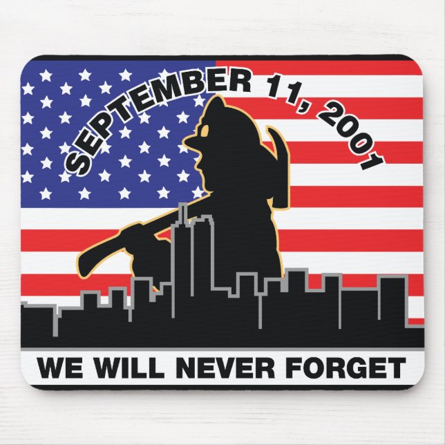 Original 9/11 Firefighter Design Mouse Pad (Front)