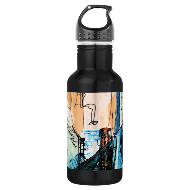 Original Abstract Art  532 Ml Water Bottle (Front)