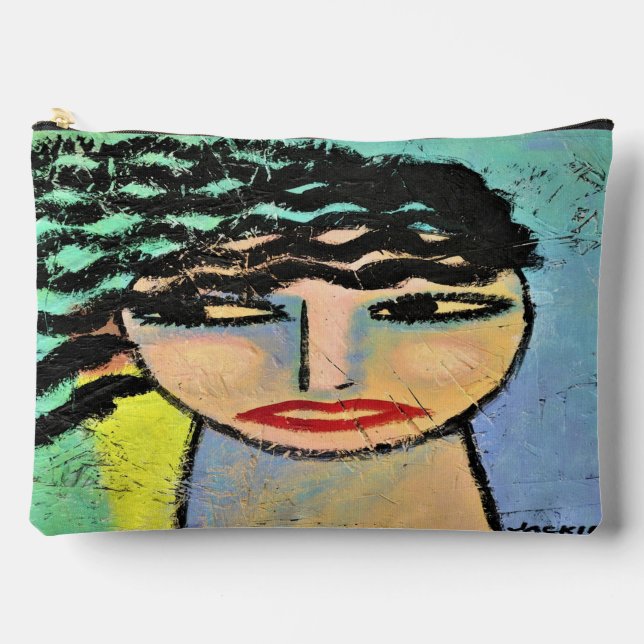Original Abstract Art Accessory Pouch (Front)
