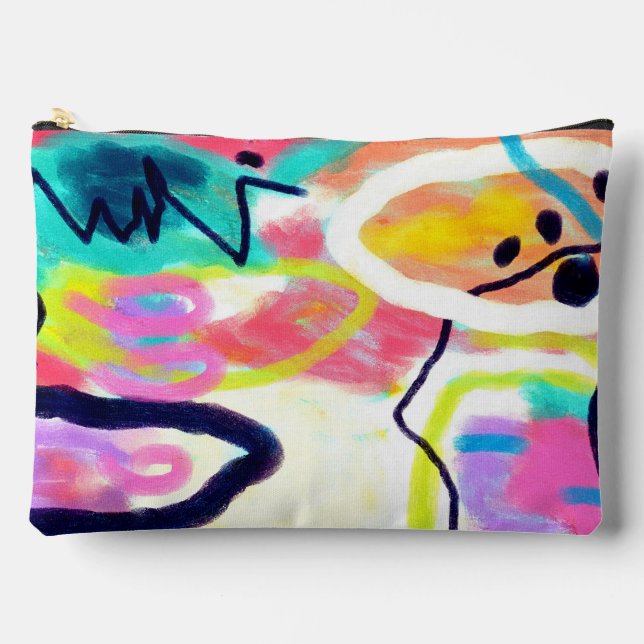 Original Abstract Art Accessory Pouch (Front)