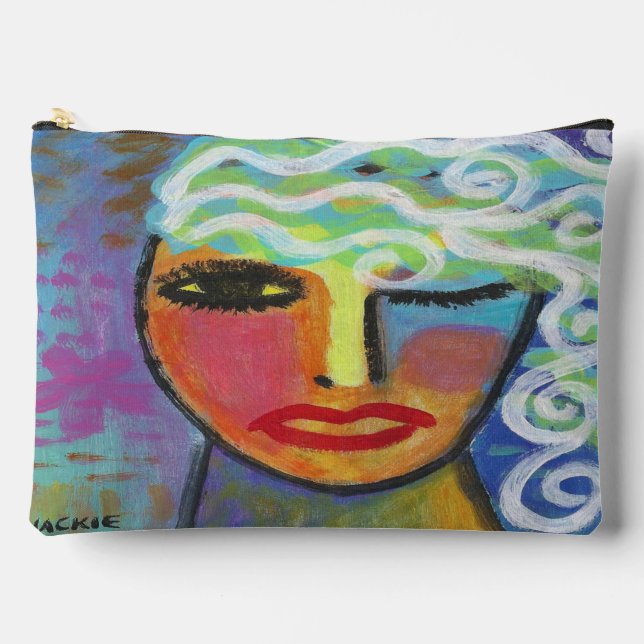 Original Abstract Art Accessory Pouch (Front)