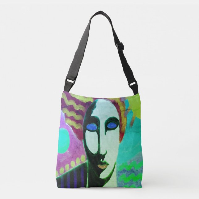 Original Abstract Art Crossbody Bag (Front)