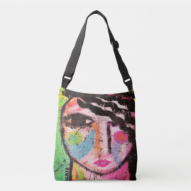 Original Abstract Art Crossbody Bag (Front)