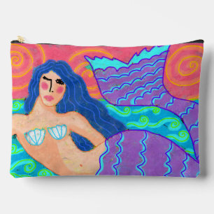 Original Abstract Art Mermaid Accessory Pouch