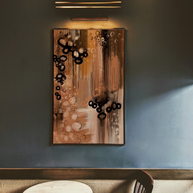 Original abstract art painting 6 print dark brown (Creator Uploaded)