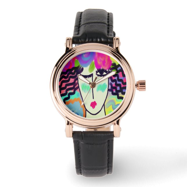 Original Abstract Art to Wear Watch (Front)