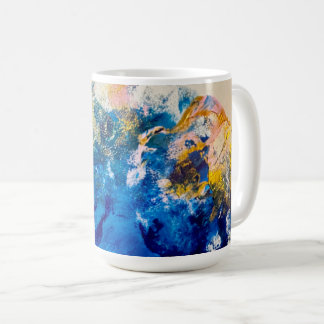 Original Abstract Colour Swirl Escape Candle Coffee Mug