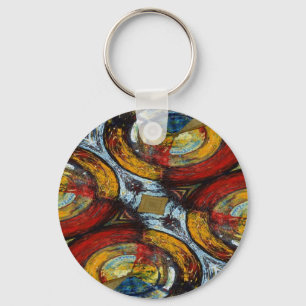 Original Abstract Digital Art Key Ring