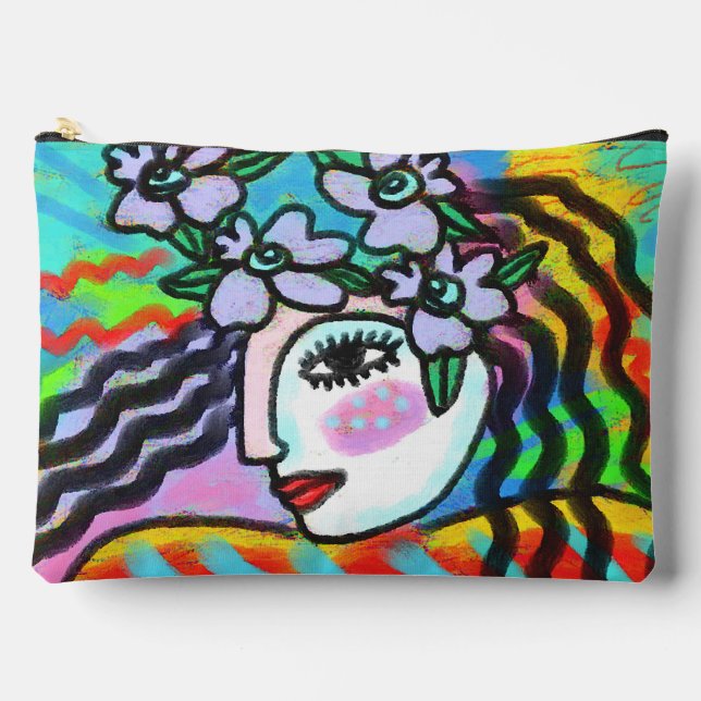 Original Abstract Digital Painting Accessory Pouch (Front)