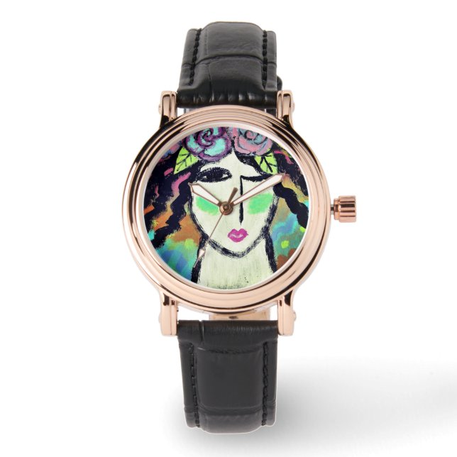 Original Abstract Painting Watch (Front)