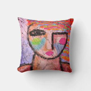 Original Abstract Portrait of a Woman Cushion