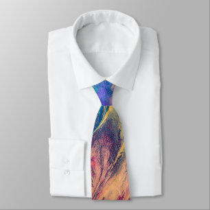 Original Abstract Rainbow Colourful Splash Tie