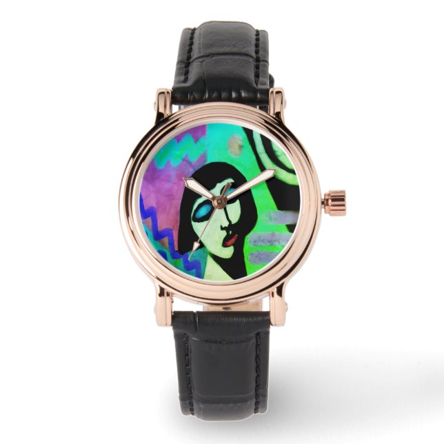 Original Abstract Wearable Art Watch (Front)