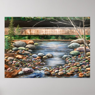 Original Acrylic Painting Poster The Brook