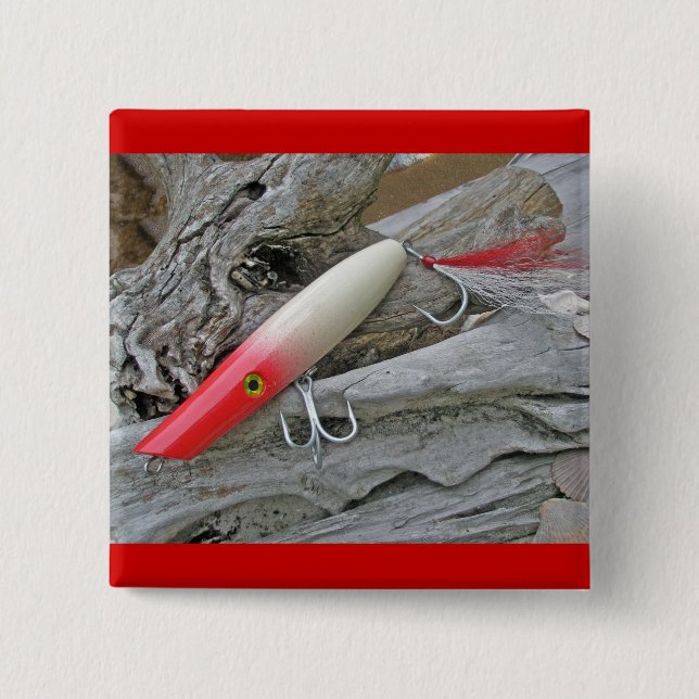 Original AJS Pencil Popper Fishing Lure 15 Cm Square Badge (Front)