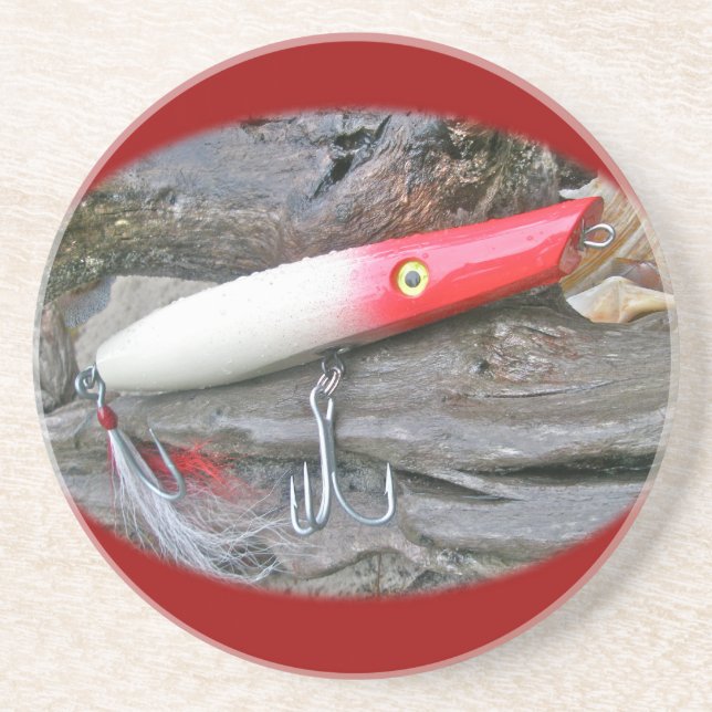 Original AJS Pencil Popper Fishing Lure Coaster (Front)