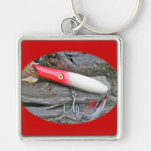 Original AJS Pencil Popper Fishing Lure Key Ring