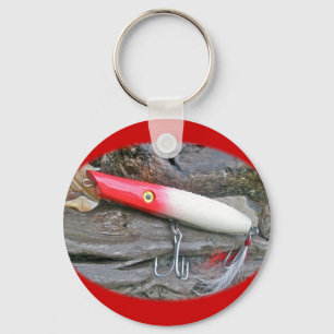 Original AJS Pencil Popper Fishing Lure Key Ring