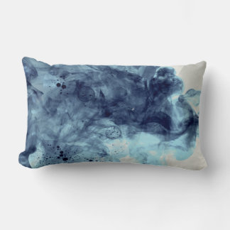 Original art: "aqua clocks" lumbar cushion