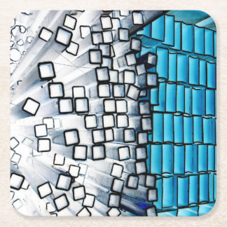 Original art: "comparing stereotypes" square paper coaster