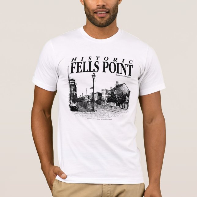 Original Art depicting "Historic Fells Point" T-Shirt (Front)