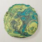 Original Art Design Abstract Green Throw Pillow