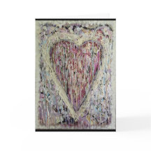 Original Art Heart Painting Valentine Card