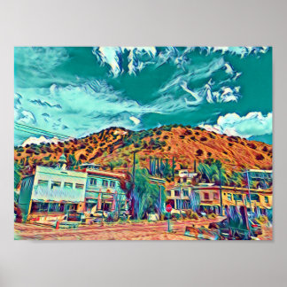 Original art poster of Bisbee, Arizona