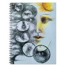Original art surrealism clock image
