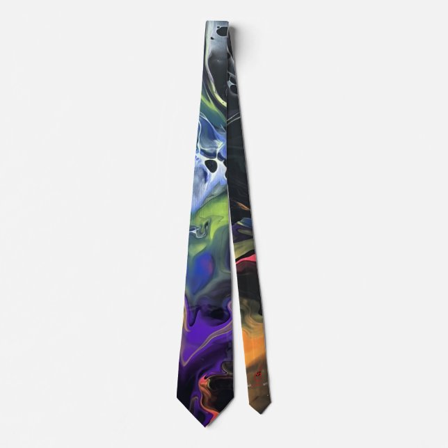 Original Art Unique Abstract NeckTie  (Front)