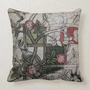 Original artwork for 'Trellis' wallpaper design, 1 Cushion