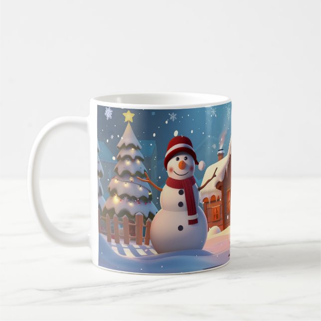 Original Artwork Series, Christmas Coffee Mug (Left)