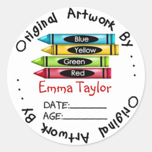 Original Artwork Stickers -Crayons