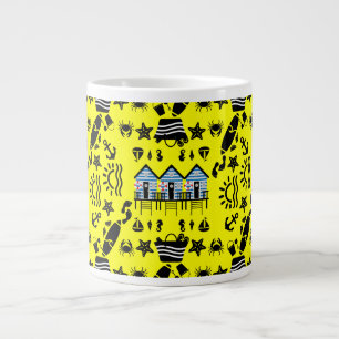 Original Beach Sand And Sea Themed Large Coffee Mug