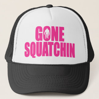 Original & Best-Selling Bobo's GONE SQUATCHIN Pink Trucker Hat