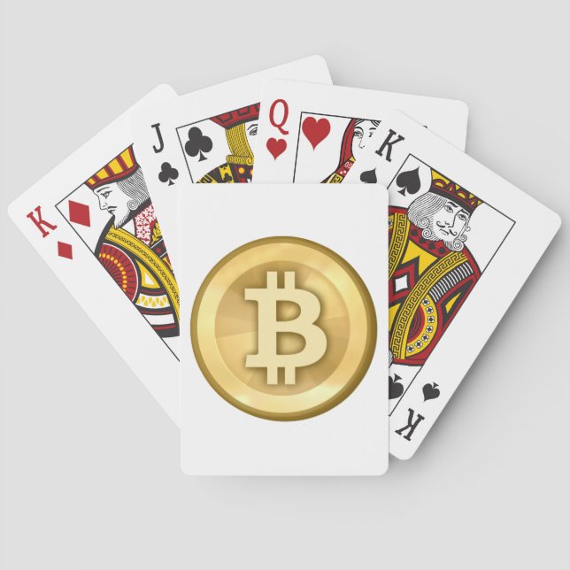 Original Bitcoin Logo Symbol Playing Cards Basic (Back)
