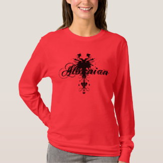 Original Black Albanian Eagle design on red T-Shirt