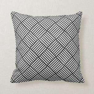 Original BLACK AND WHITE DOUBLE DIAMOND PATTERN Cushion