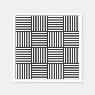 Original BLACK AND WHITE DOUBLE DIAMOND PATTERN Napkin