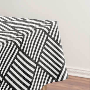 Original BLACK AND WHITE DOUBLE DIAMOND PATTERN Tablecloth