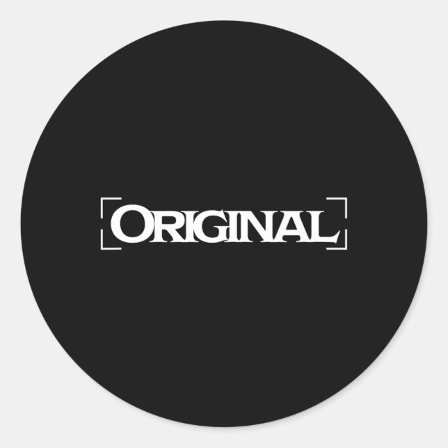 Original- Black Classic Round Sticker (Front)
