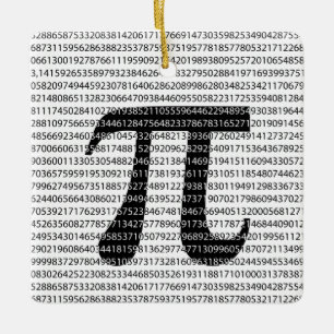 Original black number pi day mathematical symbol ceramic ornament
